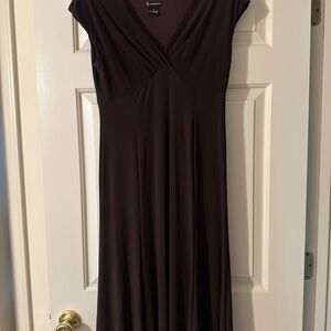 New Directions Rich Brown Midi Dress